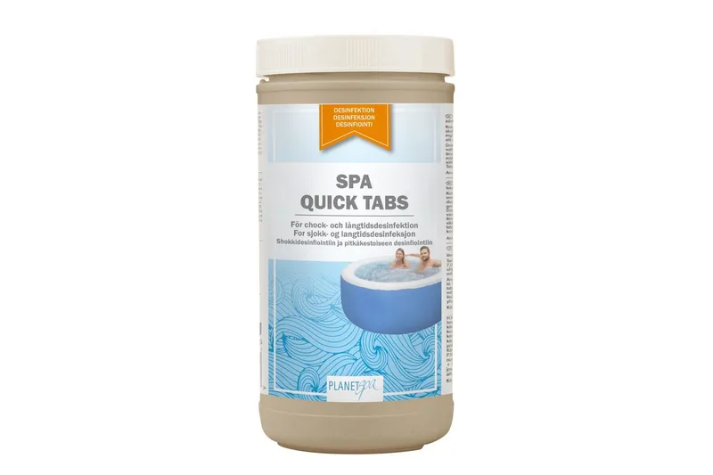 Vannpleie Planet Spa Quick Tabs 1 kg (20g) - Hage - Utendørsbad - Rengjøring til basseng - Spabad kjemi & klortabletter