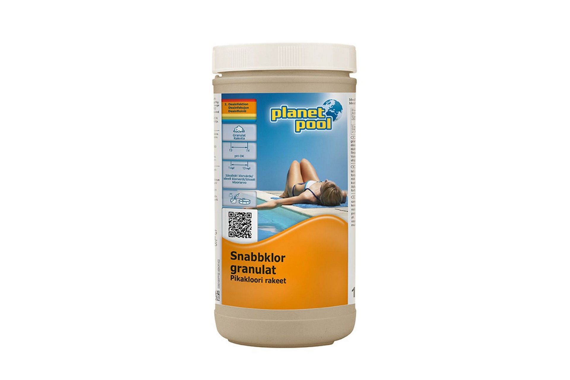 Vannpleie Planet Pool Hurtigklor Granulat 1 kg - 1 kg