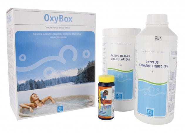 Vannpleiekjemikalier MSpa Desinfeksjon Klorfri Oxybox - Hvit