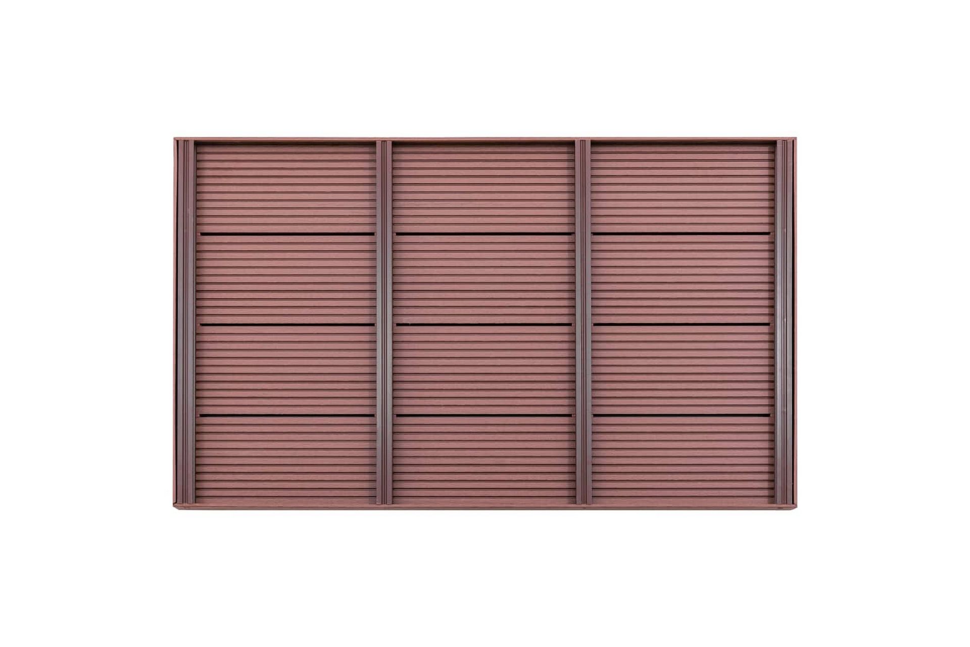 Gulvelement for soldusj brun 101x63x5,5 cm WPC - Hage - Utendørsbad - Utedusj - Utedusj soloppvarmet