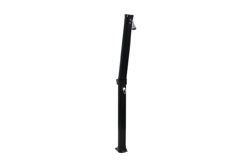 Sammenleggbar soldusj svart 214 cm 23 L - Utedusj soloppvarmet