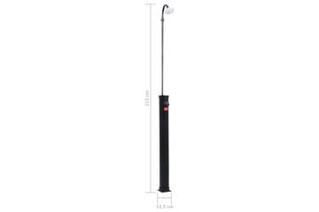 Soloppvarmet hagedusj svart 215 cm 8 L - Hage - Utendørsbad - Utedusj - Utedusj soloppvarmet