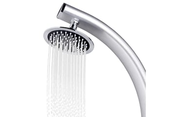 Hagedusj med brunt dusjbrett 220 cm aluminium - Hage - Utendørsbad - Utedusj - Utedusj uten varme