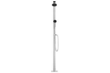 Hagedusj med brunt dusjbrett 220 cm aluminium - Hage - Utendørsbad - Utedusj - Utedusj uten varme