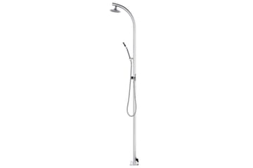 Hagedusj med brunt dusjbrett 220 cm aluminium - Hage - Utendørsbad - Utedusj - Utedusj uten varme