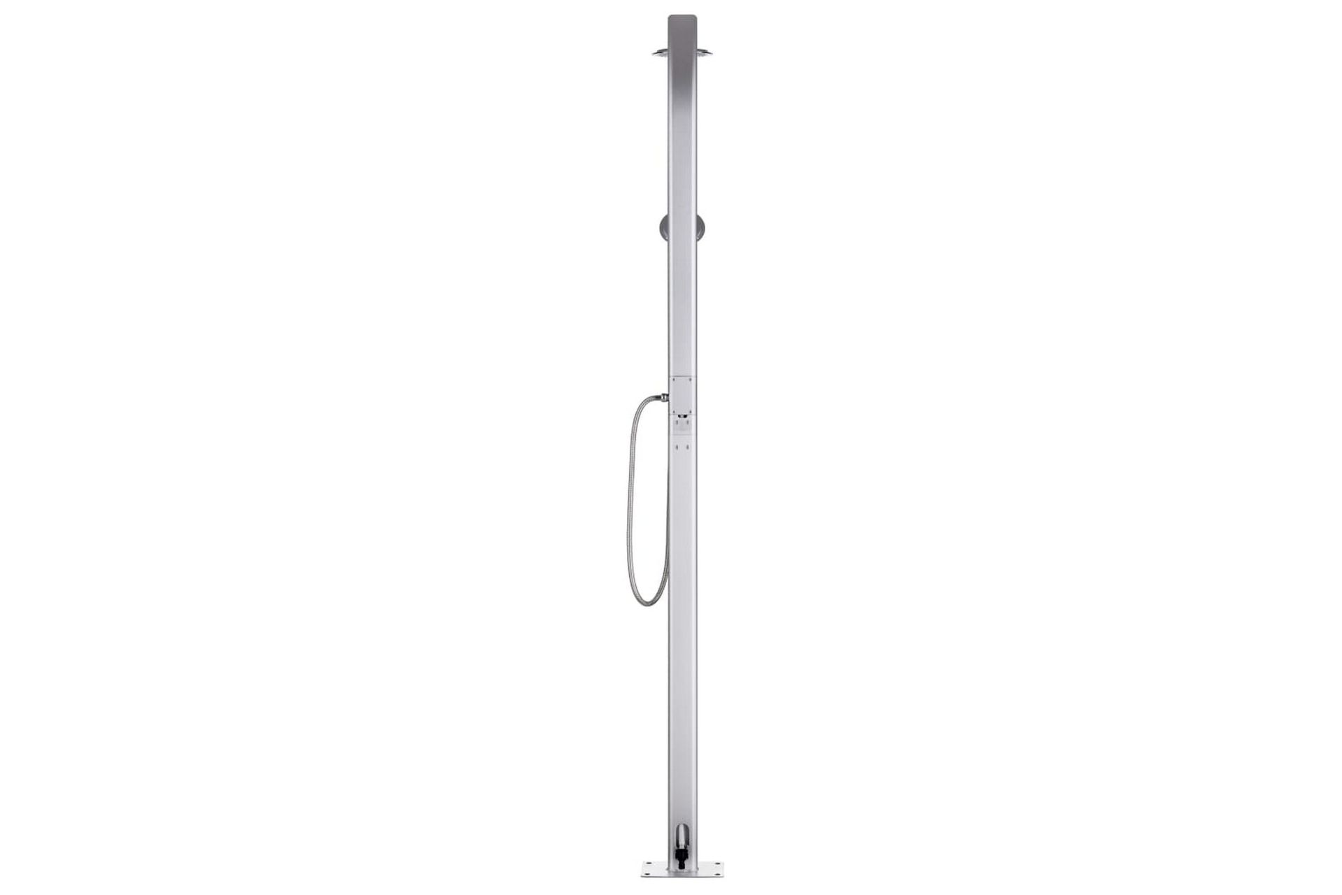 Hagedusj med brunt dusjbrett 220 cm aluminium - Hage - Utendørsbad - Utedusj - Utedusj uten varme