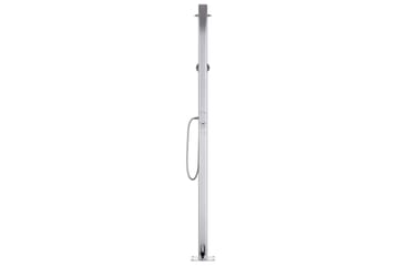 Hagedusj med brunt dusjbrett 220 cm aluminium - Hage - Utendørsbad - Utedusj - Utedusj uten varme