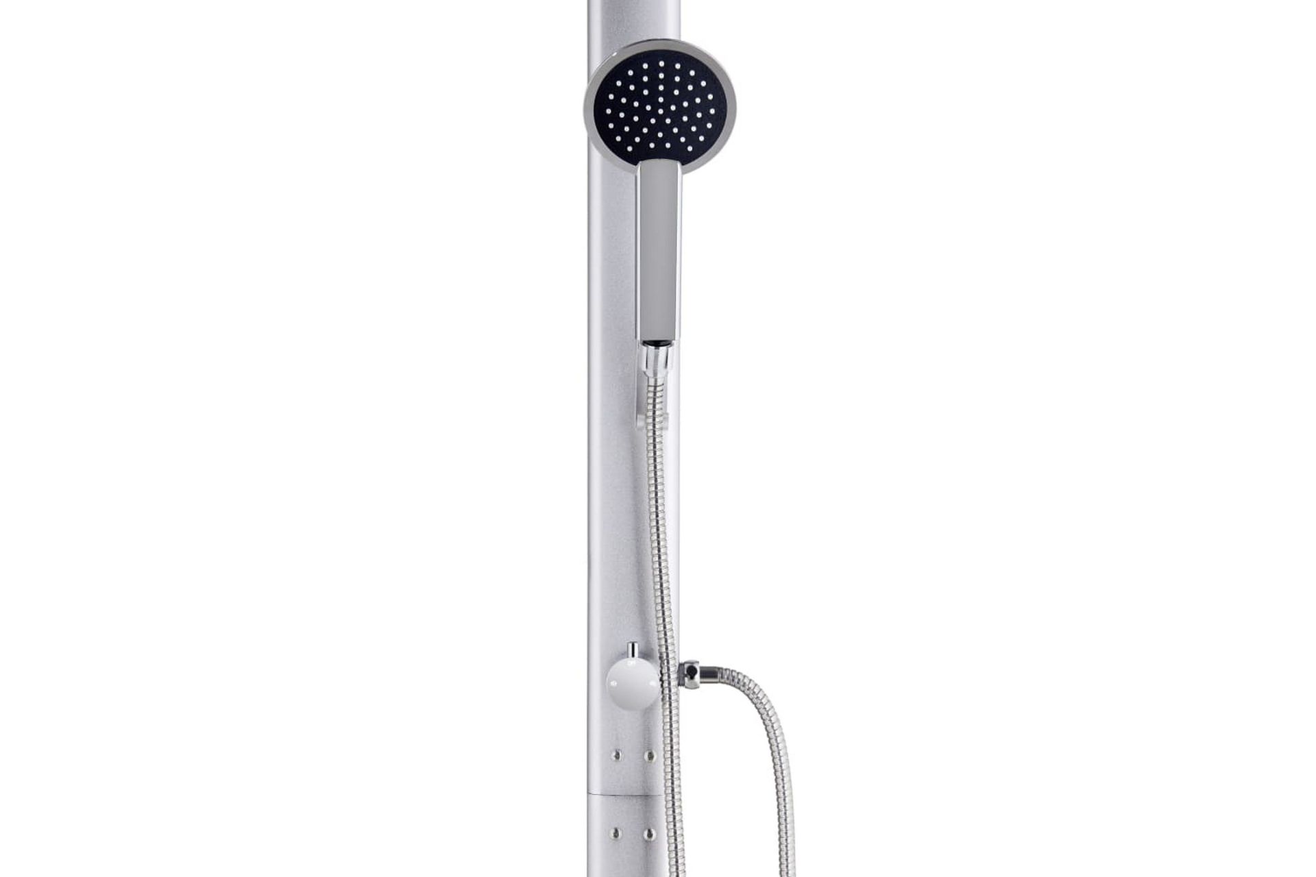 Hagedusj med brunt dusjbrett 220 cm aluminium - Hage - Utendørsbad - Utedusj - Utedusj uten varme