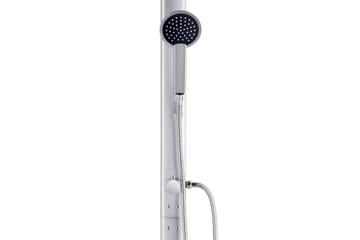 Hagedusj med brunt dusjbrett 220 cm aluminium - Hage - Utendørsbad - Utedusj - Utedusj uten varme