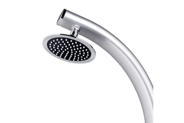 Hagedusj med brunt dusjbrett 220 cm aluminium - Hage - Utendørsbad - Utedusj - Utedusj uten varme