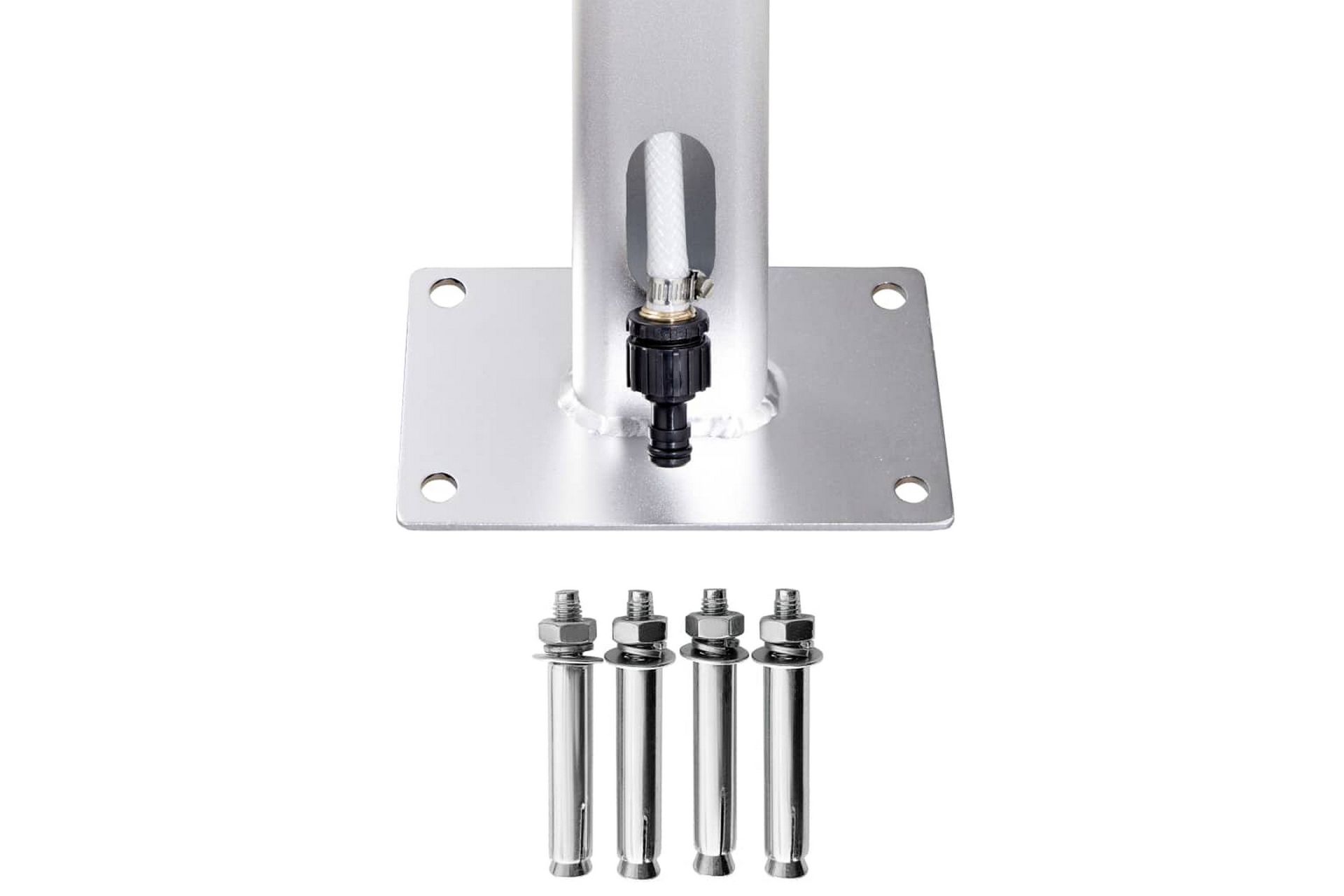 Hagedusj med brunt dusjbrett 220 cm aluminium - Hage - Utendørsbad - Utedusj - Utedusj uten varme