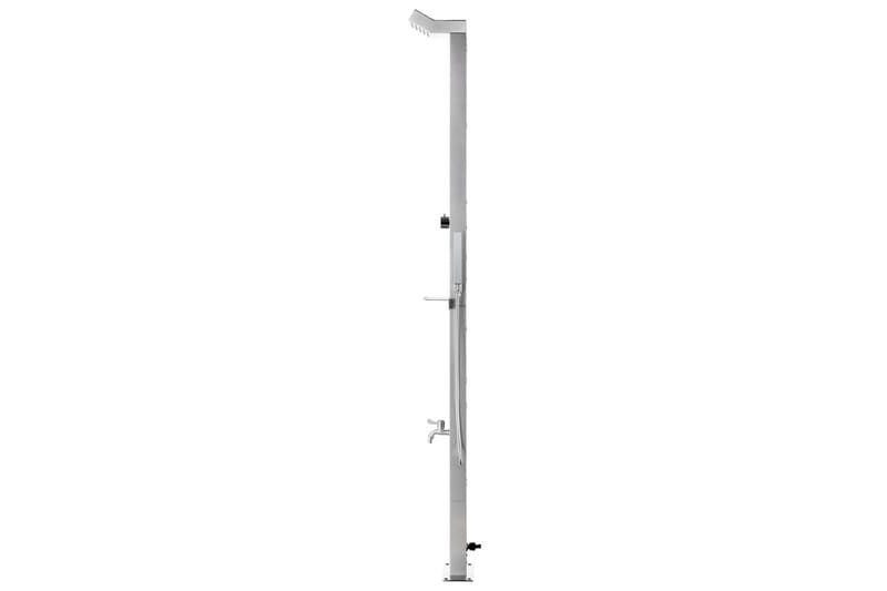 Hagesdusj 220 cm rustfritt stål - Hage - Utendørsbad - Utedusj - Utedusj uten varme