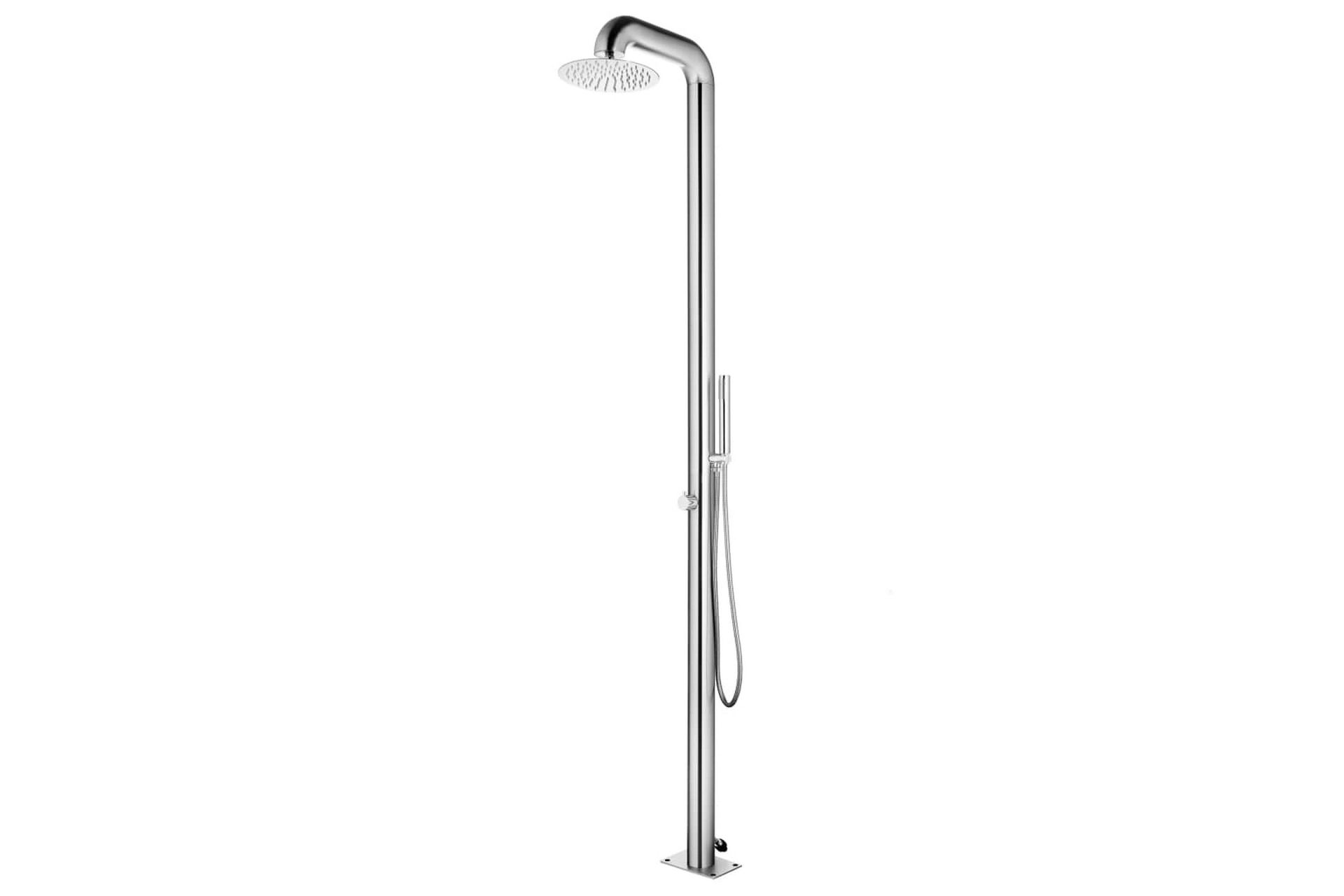 Hagesdusj 225 cm rustfritt stål - Hage - Utendørsbad - Utedusj - Utedusj uten varme