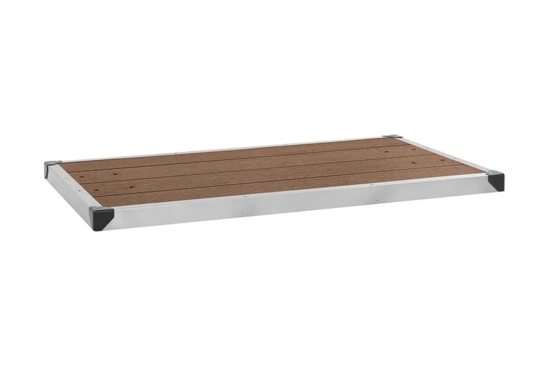 Utendørs dusjbrett WPC rustfritt stål 110x62 cm brun - Hage - Utendørsbad - Utedusj - Utedusj uten varme