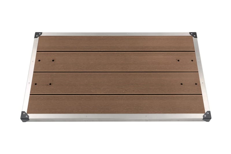 Utendørs dusjbrett WPC rustfritt stål 110x62 cm brun - Hage - Utendørsbad - Utedusj - Utedusj uten varme
