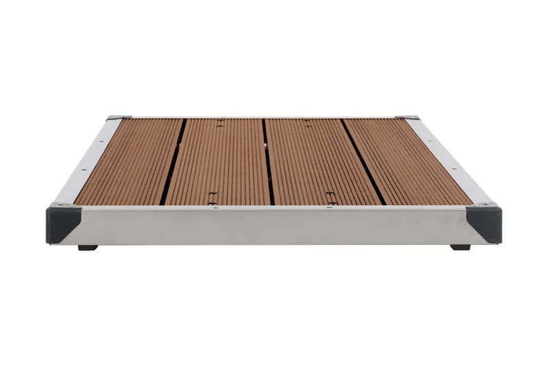 Utendørs dusjbrett WPC rustfritt stål 110x62 cm brun - Hage - Utendørsbad - Utedusj - Utedusj uten varme