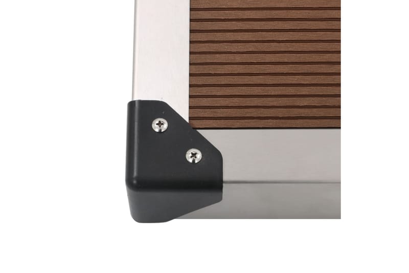 Utendørs dusjbrett WPC rustfritt stål 110x62 cm brun - Hage - Utend�ørsbad - Utedusj - Utedusj uten varme