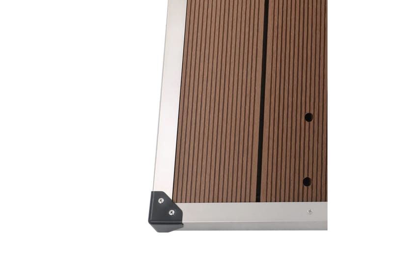 Utendørs dusjbrett WPC rustfritt stål 110x62 cm brun - Hage - Utendørsbad - Utedusj - Utedusj uten varme