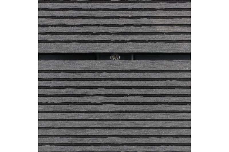 Utendørs dusjbrett WPC rustfritt stål 110x62 cm grå - Utedusj uten varme