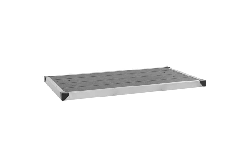 Utendørs dusjbrett WPC rustfritt stål 110x62 cm grå - Hage - Utendørsbad - Utedusj - Utedusj uten varme