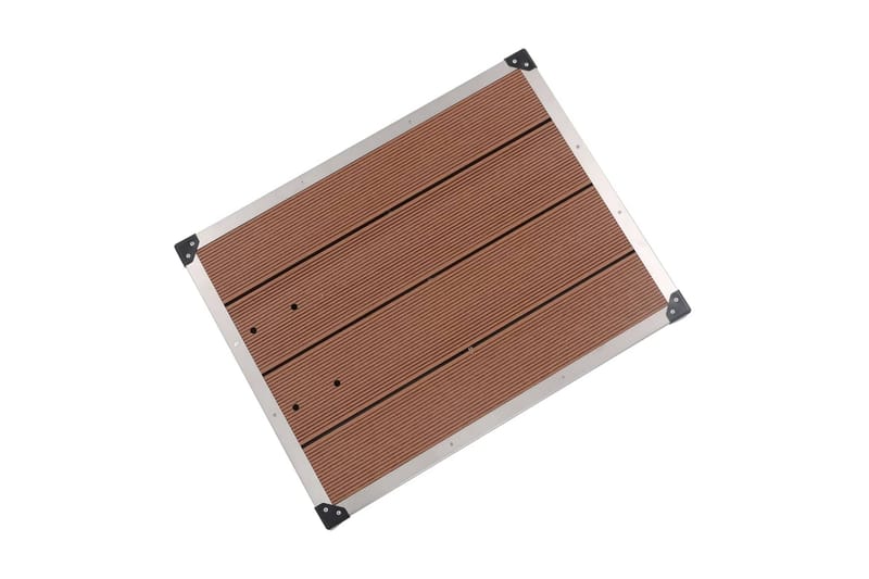 Utendørs dusjbrett WPC rustfritt stål 80x62 cm brun - Hage - Utendørsbad - Utedusj - Utedusj uten varme