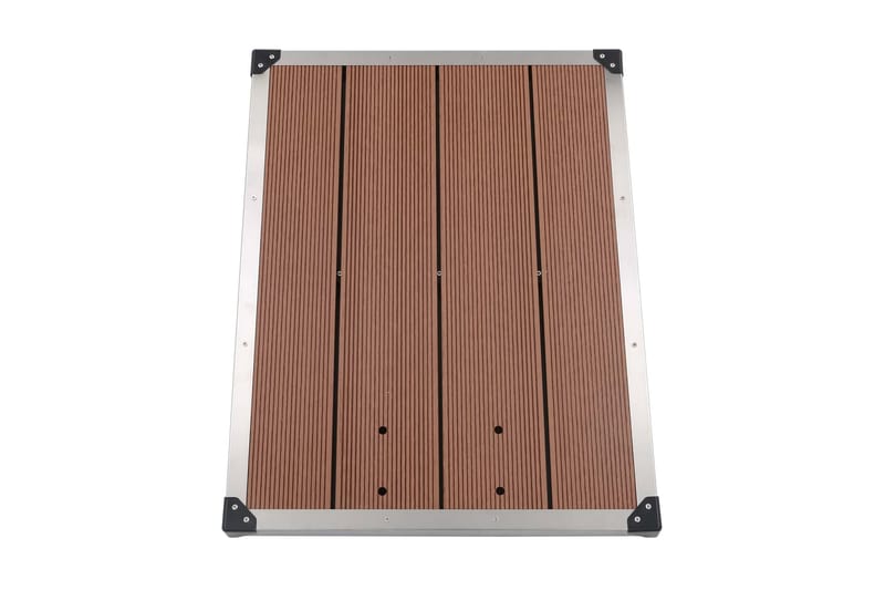Utendørs dusjbrett WPC rustfritt stål 80x62 cm brun - Hage - Utendørsbad - Utedusj - Utedusj uten varme