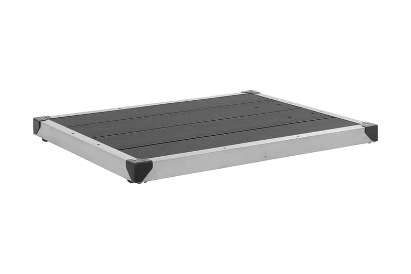Utendørs dusjbrett WPC rustfritt stål 80x62 cm grå - Hage - Utendørsbad - Utedusj - Utedusj uten varme