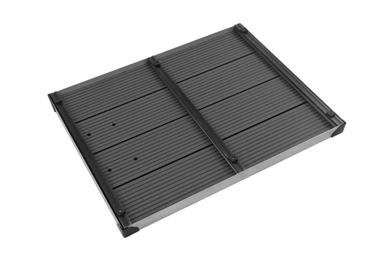 Utendørs dusjbrett WPC rustfritt stål 80x62 cm grå - Hage - Utendørsbad - Utedusj - Utedusj uten varme
