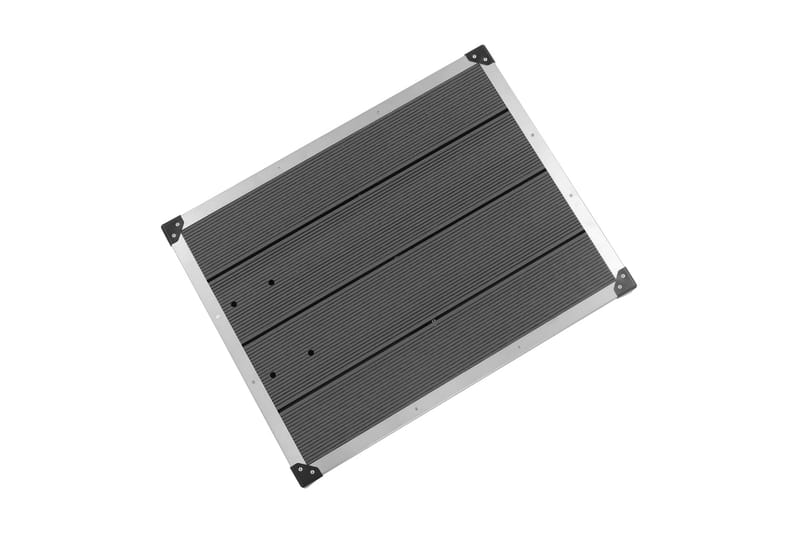 Utendørs dusjbrett WPC rustfritt stål 80x62 cm grå - Hage - Utendørsbad - Utedusj - Utedusj uten varme