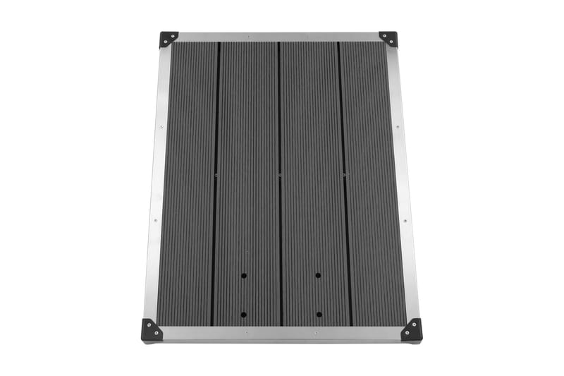 Utendørs dusjbrett WPC rustfritt stål 80x62 cm grå - Hage - Utendørsbad - Utedusj - Utedusj uten varme