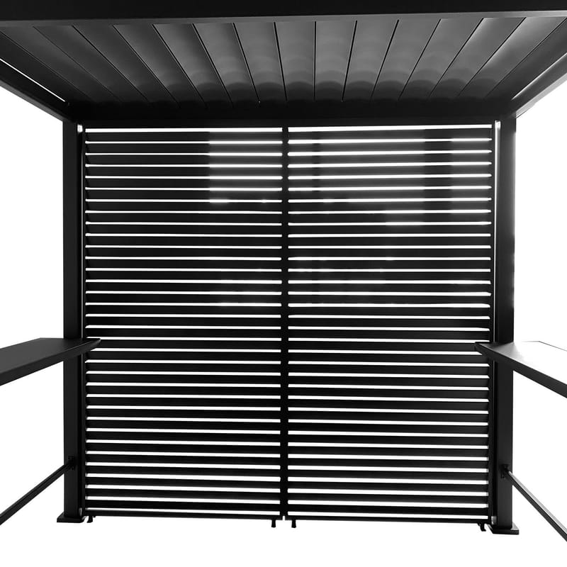 Bakvegg til paviljong HOME4YOU Mirador Bbq Mørk grå - Mørk grå - Hage - Uterom & feriehus - Lysthus & gazebo