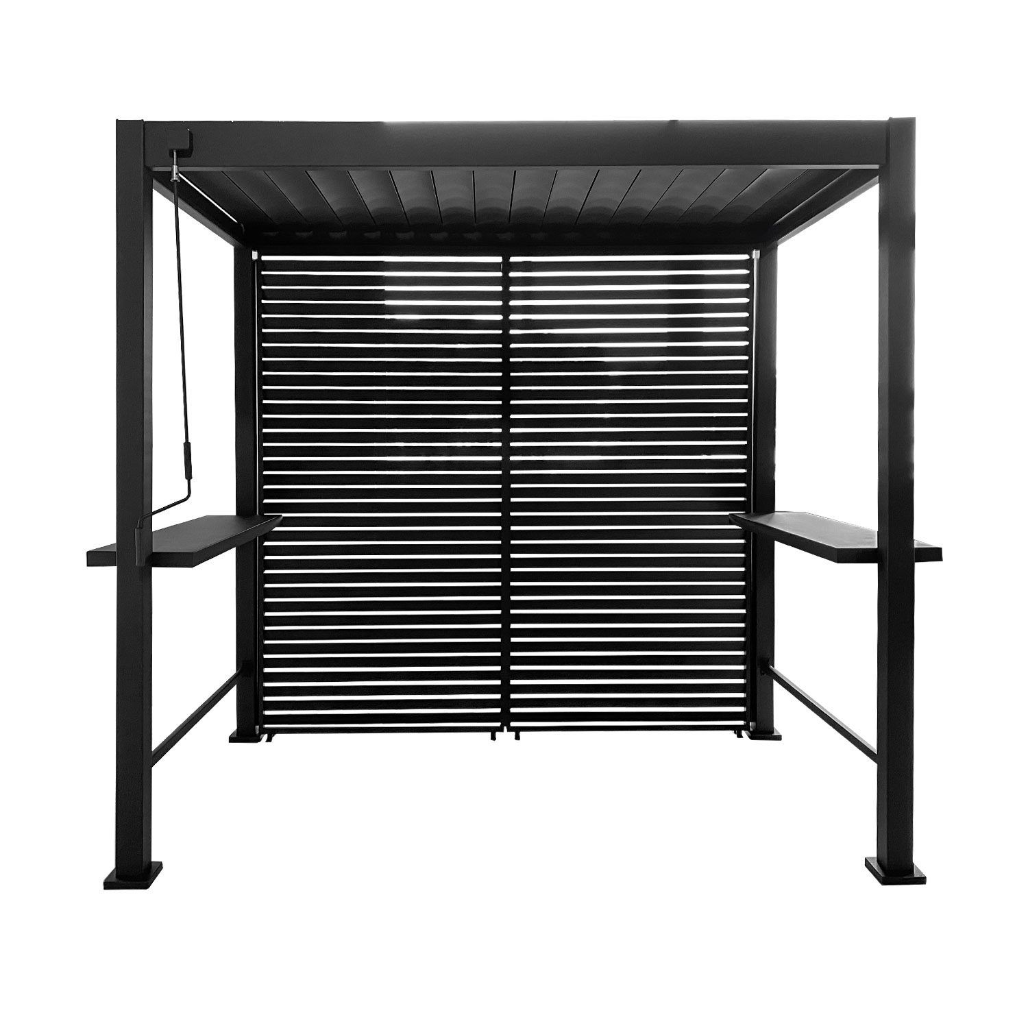 Bakvegg til paviljong HOME4YOU Mirador Bbq Mørk grå - Mørkegrå