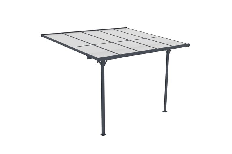 Fornorth Terrassetak 313x254x220-260 cm - Mørk Grå - Hage - Uterom & feriehus - Byggesett uterom - Uteromstak