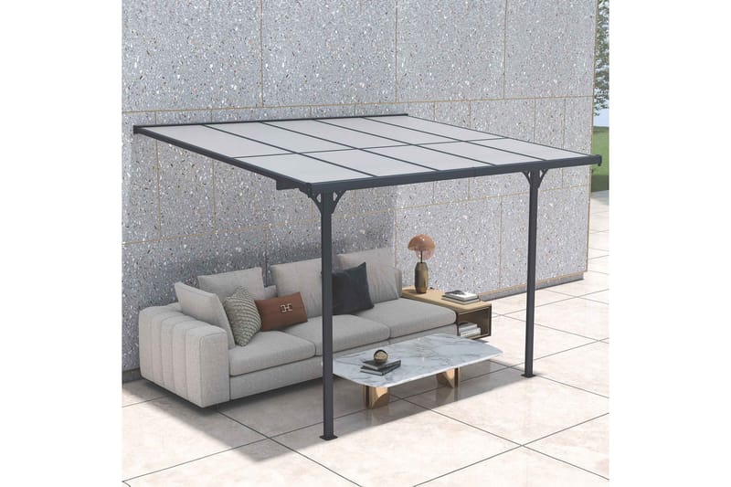 Fornorth Terrassetak 313x254x220-260 cm - Mørk Grå - Hage - Uterom & feriehus - Byggesett uterom - Uteromstak