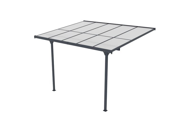 Fornorth Terrassetak 313x254x220-260 cm - Mørk Grå - Hage - Uterom & feriehus - Byggesett uterom - Uteromstak