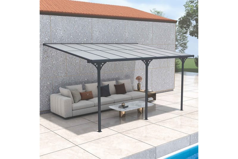 Fornorth Terrassetak 435x300x225-270 cm - Mørk Grå - Hage - Uterom & feriehus - Byggesett uterom - Uteromstak