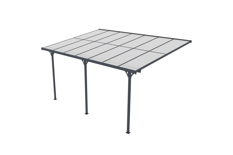 Fornorth Terrassetak 435x300x225-270 cm - Mørk Grå - Hage - Uterom & feriehus - Byggesett uterom - Uteromstak