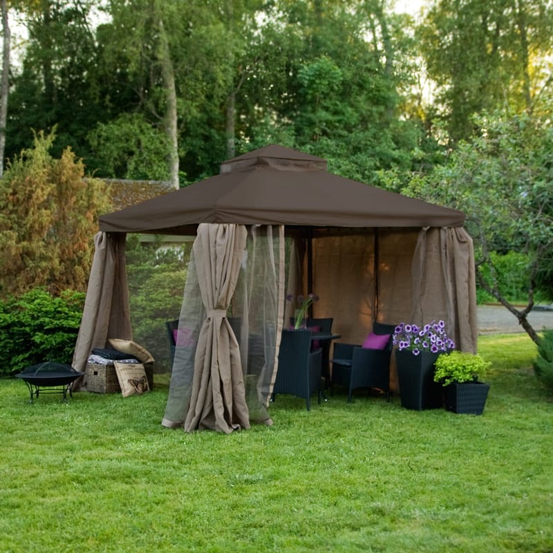 Gazebo HOME4YOU - brun - Hage - Uterom & feriehus - Lysthus & gazebo