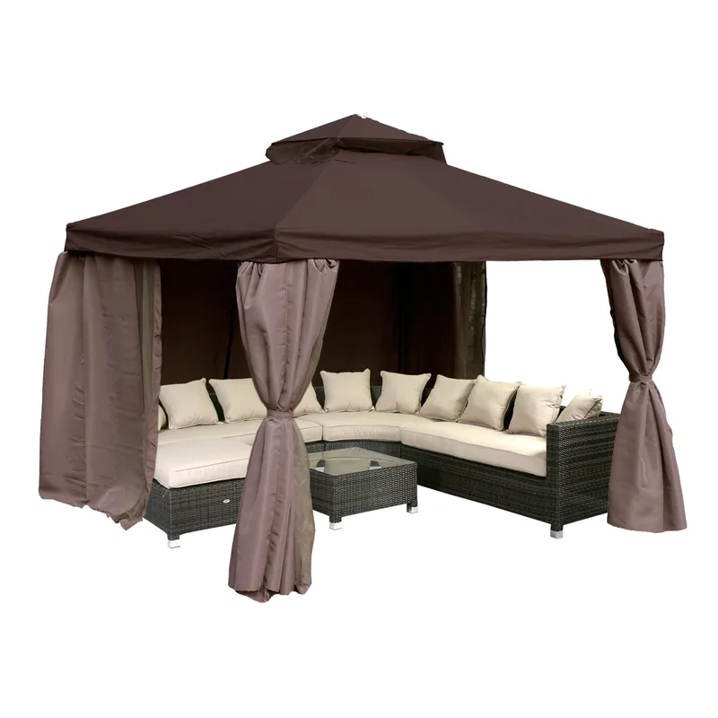 Gazebo HOME4YOU - brun - Hage - Uterom & feriehus - Lysthus & gazebo