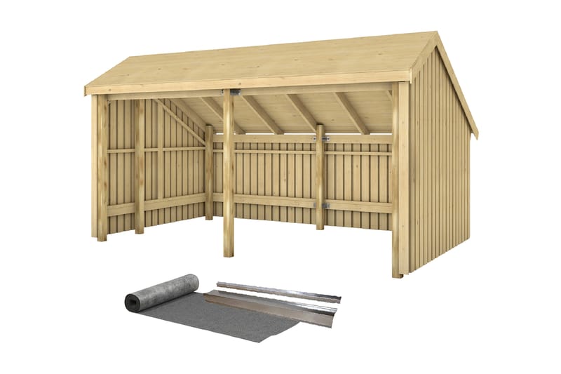 PLUS Multi Hagehus 10,5 m² - 2 Moduler Åpen - Grå - Hage - Uterom & feriehus - Hytter