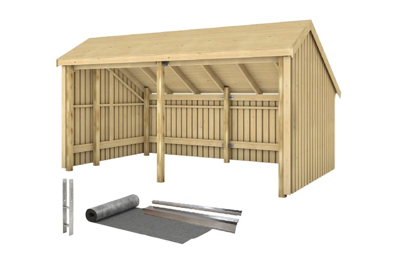 PLUS Multi Hagehus 10,5 m² - 2 Moduler Åpen - Grå - Hage - Uterom & feriehus - Hytter