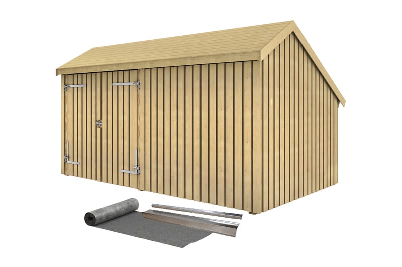 PLUS Multi Hagehus 10,5 m² - 2 Moduler med Dobbeldør - Grå - Hage - Uterom & feriehus - Hytter