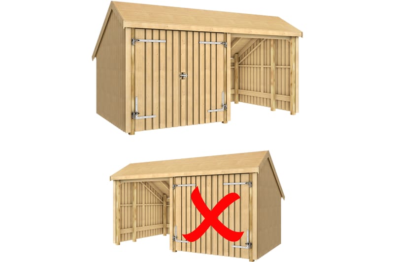 PLUS Multi Hagehus 10,5 m² - 2 Moduler med Dobbeldør - Grå - Hage - Uterom & feriehus - Hytter