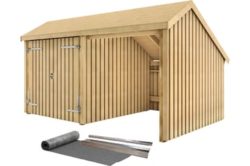 PLUS Multi Hagehus 10,5 m² - 2 Moduler med Dobbeldør - Grå - Hage - Uterom & feriehus - Hytter