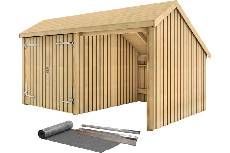 PLUS Multi Hagehus 10,5 m² - 2 Moduler med Dobbeldør - Grå - Hage - Uterom & feriehus - Hytter