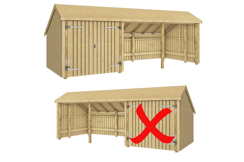 PLUS Multi Hagehus 15,5 m² - 3 Moduler med Dobbeldør - Grå - Hage - Uterom & feriehus - Hytter