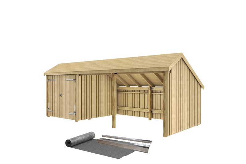 PLUS Multi Hagehus 15,5 m² - 3 Moduler med Dobbeldør - Grå - Hage - Uterom & feriehus - Hytter