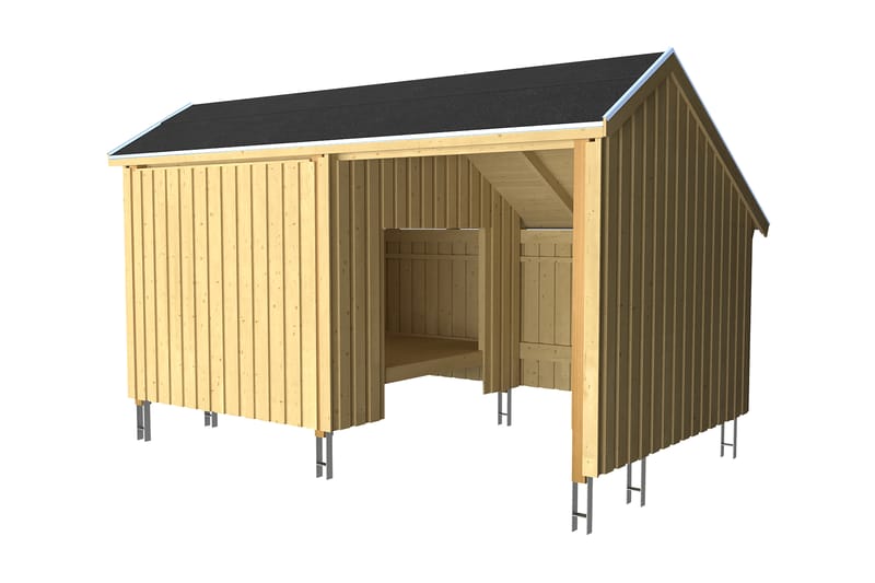PLUS Multi Shelter - 2 Moduler med Shelter og Oppholdsrom - Grå - Anneks