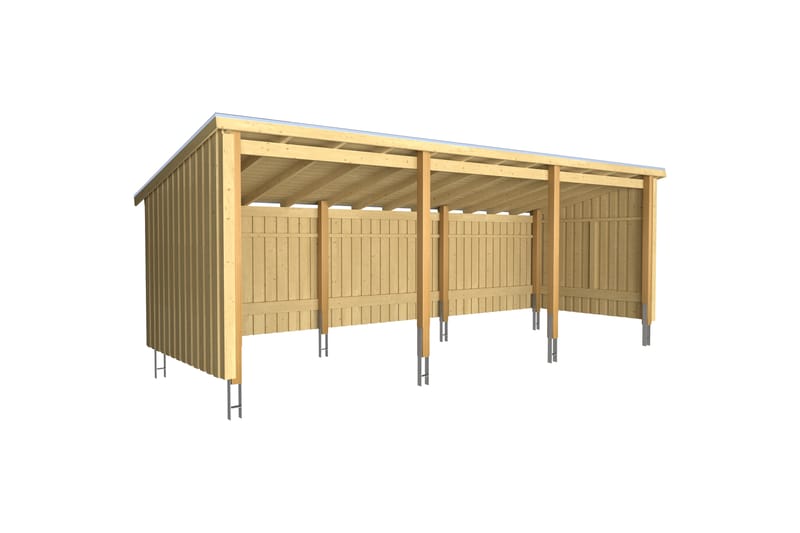 PLUS Nordic Multi Hagehus 14 m² - 3 Moduler Åpen - Grå - Hage - Uterom & feriehus - Hytter