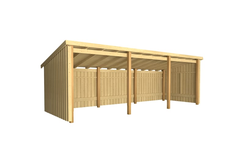 PLUS Nordic Multi Hagehus 14 m² - 3 Moduler Åpen - Grå - Hage - Uterom & feriehus - Hytter